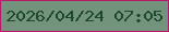 文字の大きさ：2、枠の色：b9176c、背景の色：74937c、文字の色：1b492a 無料ブログパーツのブログ時計