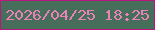 文字の大きさ：5、枠の色：b9177e、背景の色：476e5b、文字の色：e982b5 無料ブログパーツのブログ時計