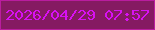 文字の大きさ：2、枠の色：b91d9f、背景の色：851a62、文字の色：d811f3 無料ブログパーツのブログ時計