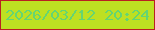 文字の大きさ：5、枠の色：b92021、背景の色：bde022、文字の色：64d572 無料ブログパーツのブログ時計
