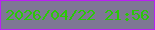 文字の大きさ：1、枠の色：b921f2、背景の色：7e7794、文字の色：2ac907 無料ブログパーツのブログ時計