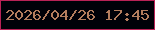 文字の大きさ：2、枠の色：b92256、背景の色：000108、文字の色：b37d5e 無料ブログパーツのブログ時計