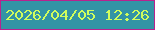 文字の大きさ：4、枠の色：b9228e、背景の色：3394a5、文字の色：d1fd5d 無料ブログパーツのブログ時計