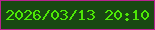 文字の大きさ：3、枠の色：b9228f、背景の色：184812、文字の色：4de706 無料ブログパーツのブログ時計