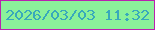 文字の大きさ：1、枠の色：b922af、背景の色：8bf19a、文字の色：38a9bb 無料ブログパーツのブログ時計