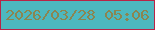 文字の大きさ：4、枠の色：b92446、背景の色：4db8bf、文字の色：8b8551 無料ブログパーツのブログ時計