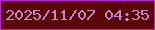 文字の大きさ：3、枠の色：b926c9、背景の色：590408、文字の色：c686cf 無料ブログパーツのブログ時計