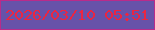 文字の大きさ：4、枠の色：b92b8a、背景の色：6752a9、文字の色：eb2542 無料ブログパーツのブログ時計