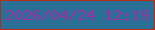 文字の大きさ：4、枠の色：b92c14、背景の色：2a7096、文字の色：992fa5 無料ブログパーツのブログ時計