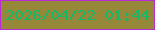 文字の大きさ：2、枠の色：b92cd5、背景の色：978739、文字の色：11ba68 無料ブログパーツのブログ時計