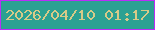 文字の大きさ：3、枠の色：b92df7、背景の色：2ba192、文字の色：d7ca88 無料ブログパーツのブログ時計