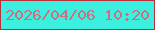 文字の大きさ：1、枠の色：b9303c、背景の色：3defdf、文字の色：cb6f84 無料ブログパーツのブログ時計