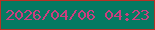 文字の大きさ：1、枠の色：b93124、背景の色：057a62、文字の色：ca3f7f 無料ブログパーツのブログ時計