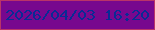 文字の大きさ：2、枠の色：b93468、背景の色：77088e、文字の色：092b95 無料ブログパーツのブログ時計