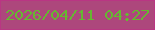 文字の大きさ：5、枠の色：b93683、背景の色：ad477c、文字の色：65b831 無料ブログパーツのブログ時計