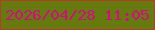 文字の大きさ：4、枠の色：b9392b、背景の色：667b0d、文字の色：d60a82 無料ブログパーツのブログ時計