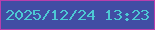 文字の大きさ：5、枠の色：b93eac、背景の色：414da4、文字の色：4dc8d4 無料ブログパーツのブログ時計