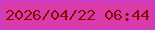 文字の大きさ：4、枠の色：b93ef2、背景の色：da3ba9、文字の色：81100b 無料ブログパーツのブログ時計