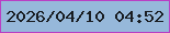 文字の大きさ：5、枠の色：b93fc4、背景の色：96b8da、文字の色：191d22 無料ブログパーツのブログ時計