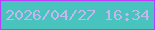 文字の大きさ：3、枠の色：b93ffb、背景の色：49c3be、文字の色：c4b6ef 無料ブログパーツのブログ時計