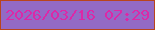 文字の大きさ：2、枠の色：b9451d、背景の色：936ac5、文字の色：dc28a7 無料ブログパーツのブログ時計