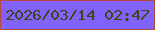 文字の大きさ：2、枠の色：b9463d、背景の色：8063fb、文字の色：454316 無料ブログパーツのブログ時計