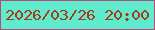 文字の大きさ：3、枠の色：b94b77、背景の色：5febcd、文字の色：a63a19 無料ブログパーツのブログ時計