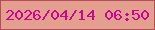 文字の大きさ：4、枠の色：b94c5a、背景の色：e3a08e、文字の色：ce0593 無料ブログパーツのブログ時計