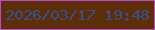 文字の大きさ：2、枠の色：b94cc8、背景の色：5e2d0a、文字の色：35518a 無料ブログパーツのブログ時計