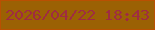 文字の大きさ：2、枠の色：b95002、背景の色：9b6104、文字の色：9f2c41 無料ブログパーツのブログ時計