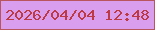 文字の大きさ：5、枠の色：b9555c、背景の色：d99fee、文字の色：bd3a44 無料ブログパーツのブログ時計