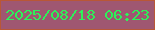 文字の大きさ：1、枠の色：b95736、背景の色：9f5771、文字の色：2cf259 無料ブログパーツのブログ時計