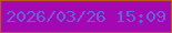 文字の大きさ：5、枠の色：b9581d、背景の色：a309b3、文字の色：6b5fdb 無料ブログパーツのブログ時計