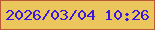 文字の大きさ：5、枠の色：b95935、背景の色：eac65c、文字の色：3918e5 無料ブログパーツのブログ時計