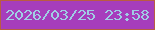 文字の大きさ：2、枠の色：b95c42、背景の色：a63dbc、文字の色：a0cde4 無料ブログパーツのブログ時計