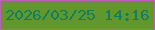 文字の大きさ：2、枠の色：b961b5、背景の色：62972c、文字の色：107d65 無料ブログパーツのブログ時計