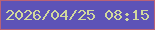文字の大きさ：1、枠の色：b96276、背景の色：5d53b7、文字の色：d1d89e 無料ブログパーツのブログ時計