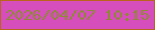 文字の大きさ：1、枠の色：b9641c、背景の色：d64ebc、文字の色：908839 無料ブログパーツのブログ時計