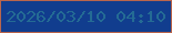 文字の大きさ：4、枠の色：b9654c、背景の色：113d8e、文字の色：246b94 無料ブログパーツのブログ時計