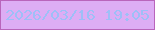 文字の大きさ：4、枠の色：b965bb、背景の色：ddadf4、文字の色：9ebff7 無料ブログパーツのブログ時計