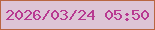 文字の大きさ：1、枠の色：b96642、背景の色：ddc4d6、文字の色：b83991 無料ブログパーツのブログ時計