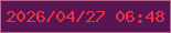 文字の大きさ：2、枠の色：b9668a、背景の色：571551、文字の色：f33145 無料ブログパーツのブログ時計
