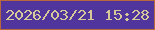文字の大きさ：1、枠の色：b9683e、背景の色：4f359c、文字の色：d6c89a 無料ブログパーツのブログ時計
