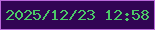 文字の大きさ：2、枠の色：b968da、背景の色：310453、文字の色：4cc868 無料ブログパーツのブログ時計