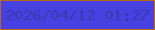 文字の大きさ：1、枠の色：b96915、背景の色：4641e0、文字の色：3b39b2 無料ブログパーツのブログ時計
