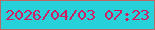 文字の大きさ：5、枠の色：b96a68、背景の色：26d1d9、文字の色：cf1e61 無料ブログパーツのブログ時計