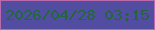 文字の大きさ：5、枠の色：b96aaa、背景の色：534da2、文字の色：206739 無料ブログパーツのブログ時計