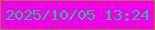 文字の大きさ：1、枠の色：b96c4d、背景の色：ef01e6、文字の色：2eba99 無料ブログパーツのブログ時計