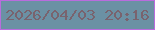 文字の大きさ：3、枠の色：b96cdd、背景の色：6b91a4、文字の色：79636e 無料ブログパーツのブログ時計