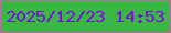 文字の大きさ：1、枠の色：b96db0、背景の色：3ab740、文字の色：7b09eb 無料ブログパーツのブログ時計